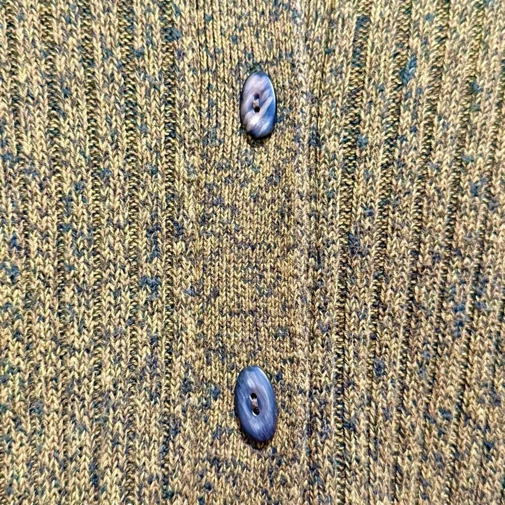Vintage Nine & Co Ribbed Knit Cardigan Olive Green Marled, Whimsigoth Fairycore - Picture 8 of 9